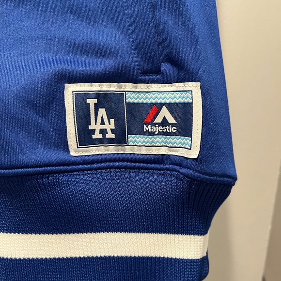 LA Zip Up Athletic Sweatshirt M by Majestic - Picture 3 of 5